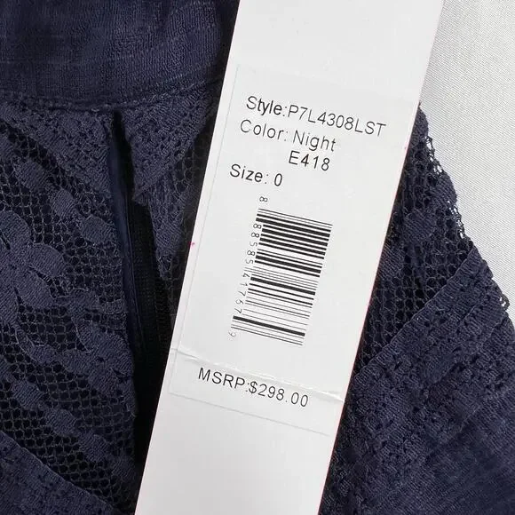 Parker Alanis Dress Size 0 Navy Blue Lace New - Picture 12 of 12